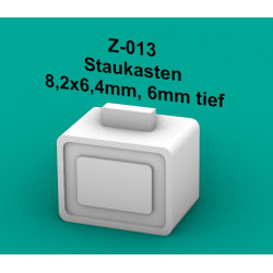 Staukasten 8,2x6,4mm, 6mm tief, 4 Stück